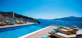 Villa Mavi Kelebek | Large Villa with Heated Pool in Kalkan Kışla